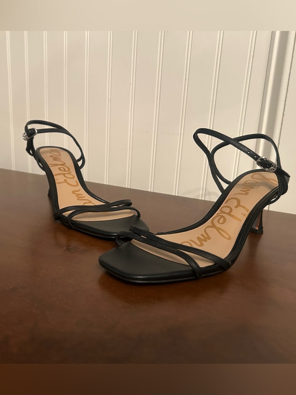 NEW Sam Edelman Presley Strappy Kitten Heel Sandal Black